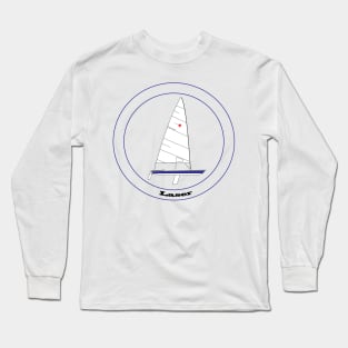 Laser Sailboat Long Sleeve T-Shirt